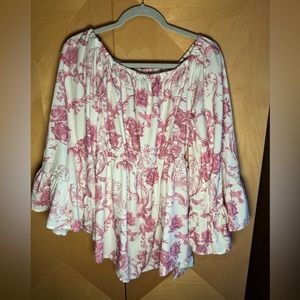 MISGUIDED Pink & White Romper